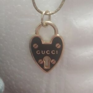 Gucci Heart Lock Pendant Necklace